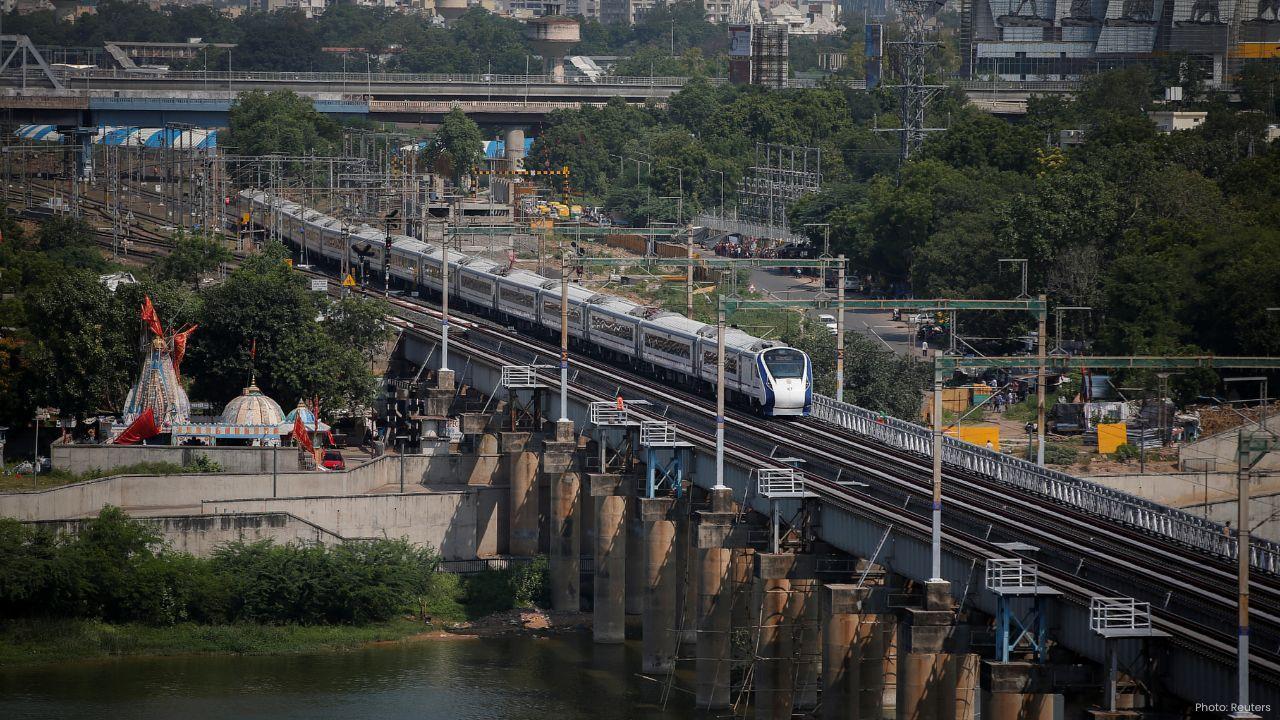 Steel Bridge Installed for Mumbai-Ahmedabad Bullet Train Project