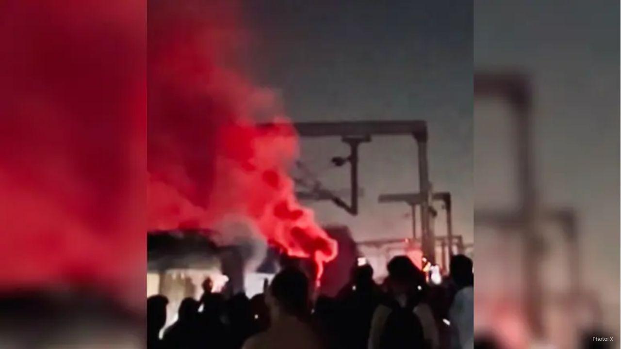 Train Engine Catches Fire in Palghar All Passengers Safe
