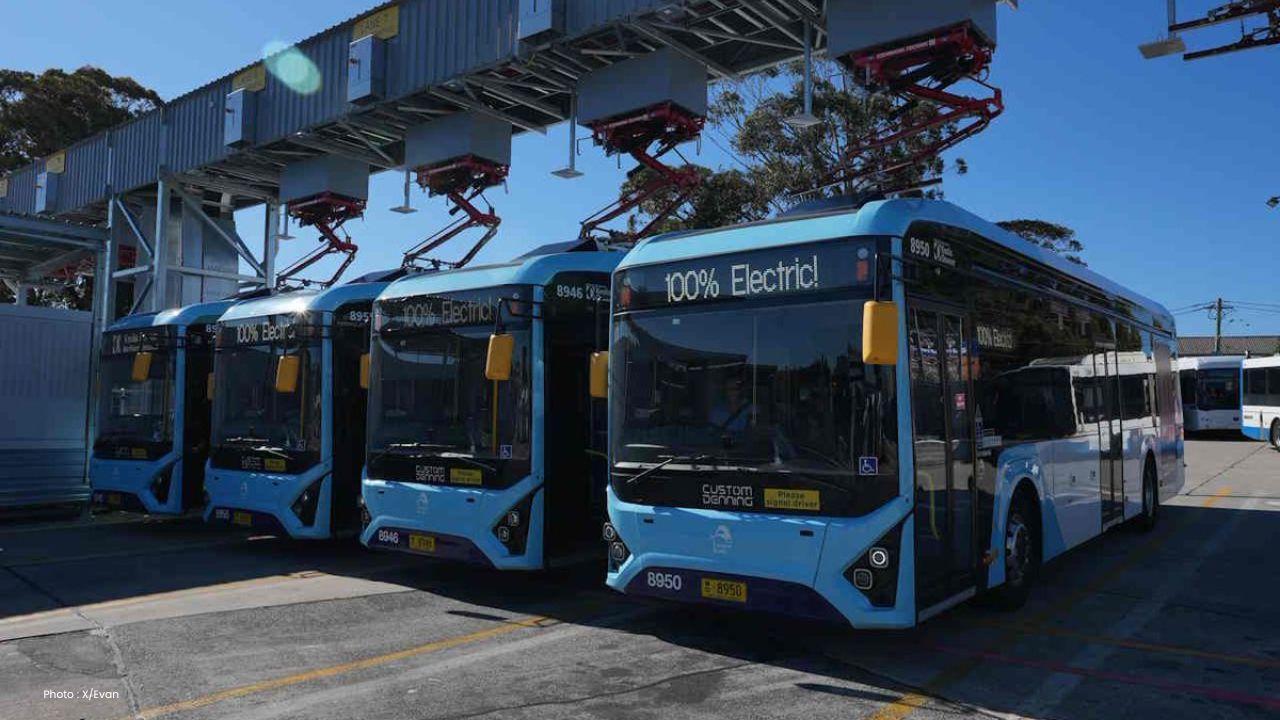 NSW Launches First Electric Bus Depot with Gantry Charging