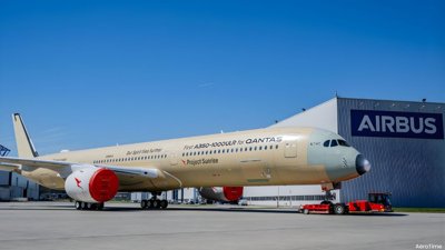 Qantas A350 Rolls Out for Project Sunrise