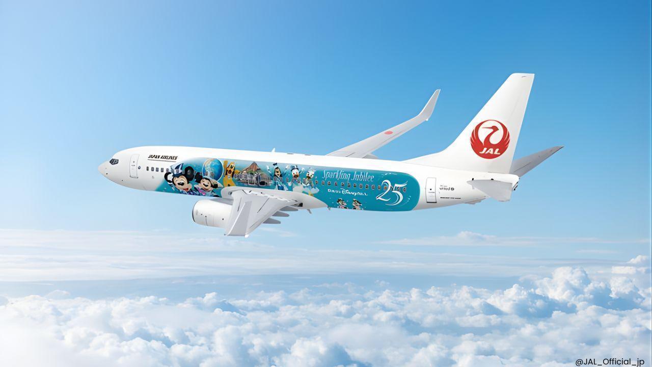 JAL Unveils DisneySea 25th Anniversary Aircraft