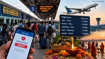 Diwali-Chhath Travel: Train Tickets Show ‘Regret’ as Flight Fares Cross ₹26,000